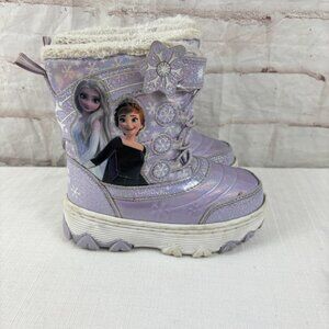 Disney Girls Toddler 9 Frozen Elsa Ann Insulated Winter Snow Boots